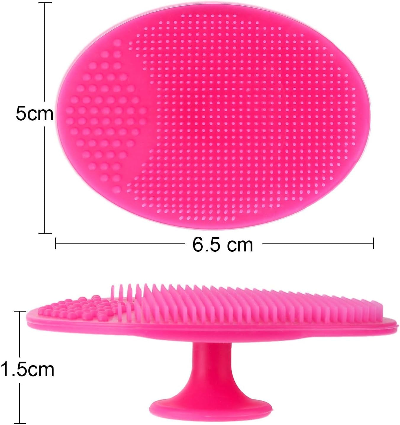 Face Scrubber,Soft Silicone Facial Cleansing Brush Wash Sponge Massage Pore Blackhead Removing Exfoliating Scrub for Sensitive Greasy Dry and All Kinds of Skin (4-Mixed Color)